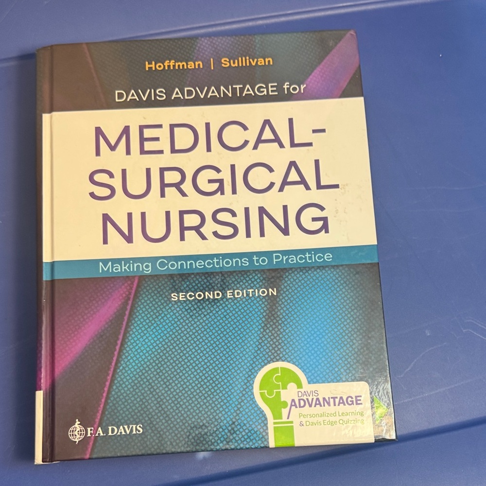 F.A DAVIS Medical-Surgical Nursing Book - Purple and Green Second Edition